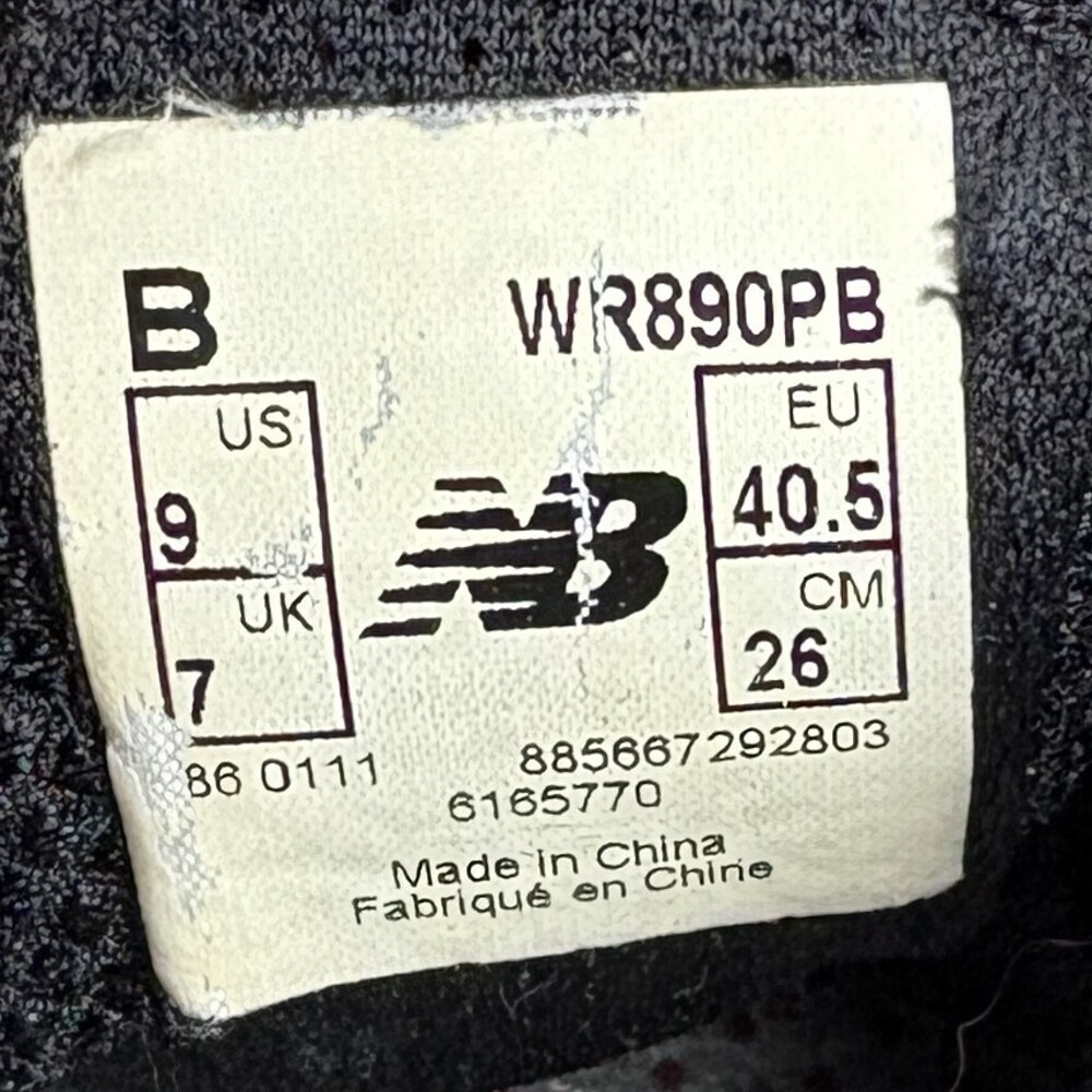 New Balance Barringer 890 Black Purple Womens US Size 9 WR890PB Sneakers - Picture 10 of 10